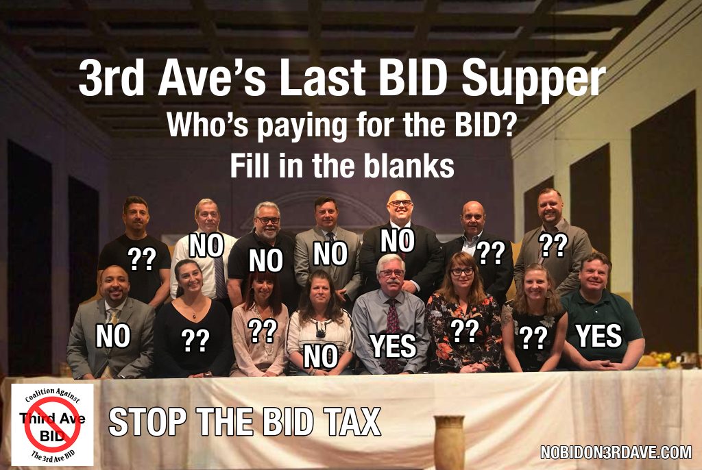 who pays for 3rd ave BID